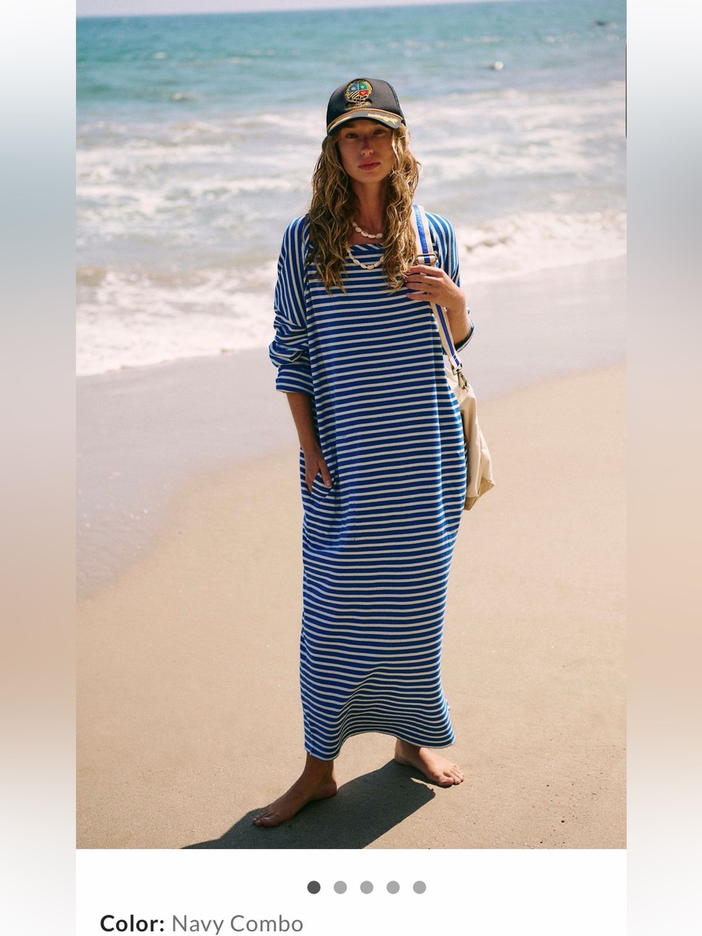 Free People Tivoli Maxi Dress in Navy Combo